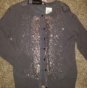 Cable & Gauge dressy 3/4 sleeve cardigan